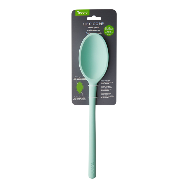 Tovolo "flex-core" All Silicone Deep Spoon (light Aqua)