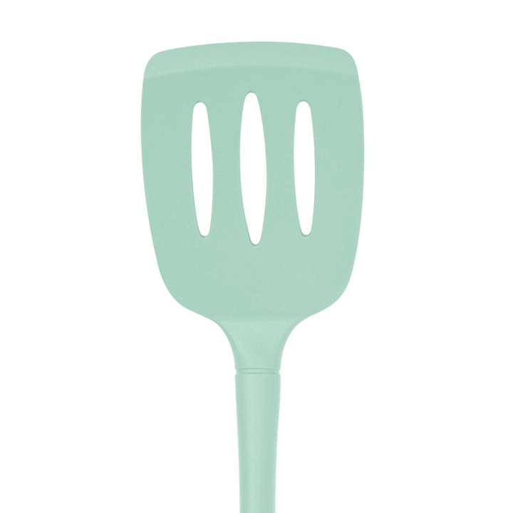 Tovolo "flex-core" All Silicone Slotted Turner (light Aqua)