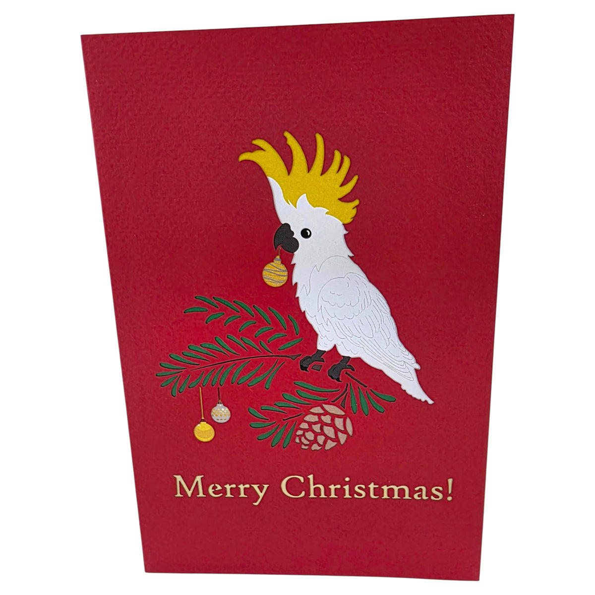 Colorpop Up Card Cockatoo Christmas