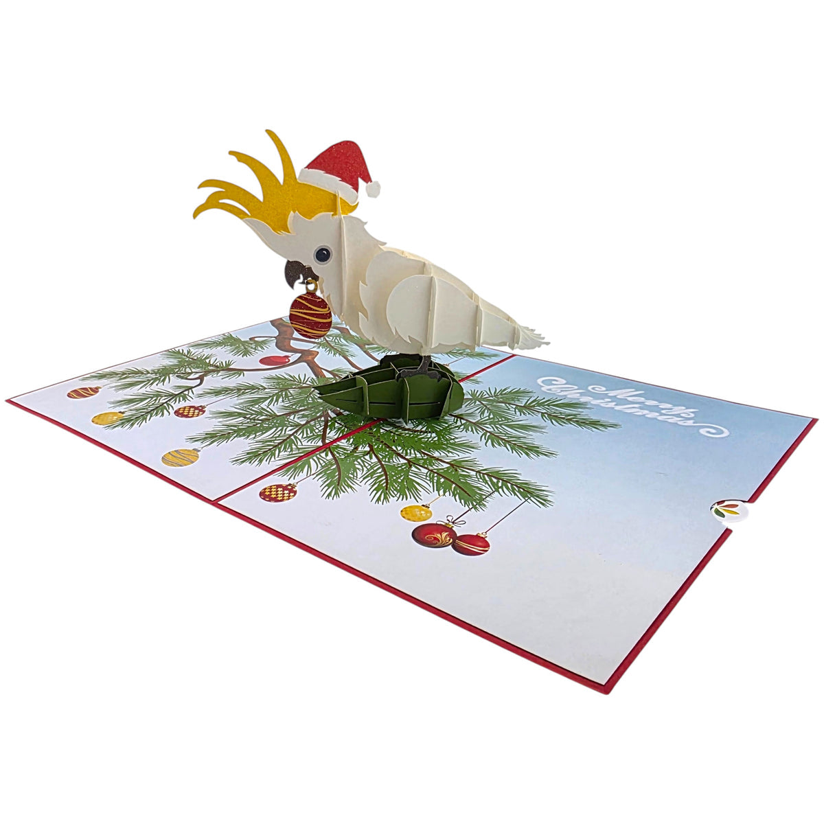 Colorpop Up Card Cockatoo Christmas