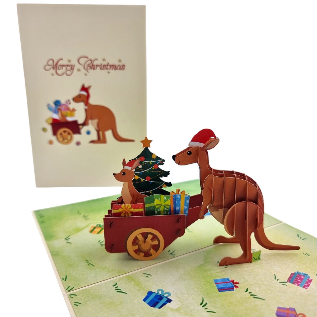 Colorpop Up Card Kangaroo Christmas Delivery