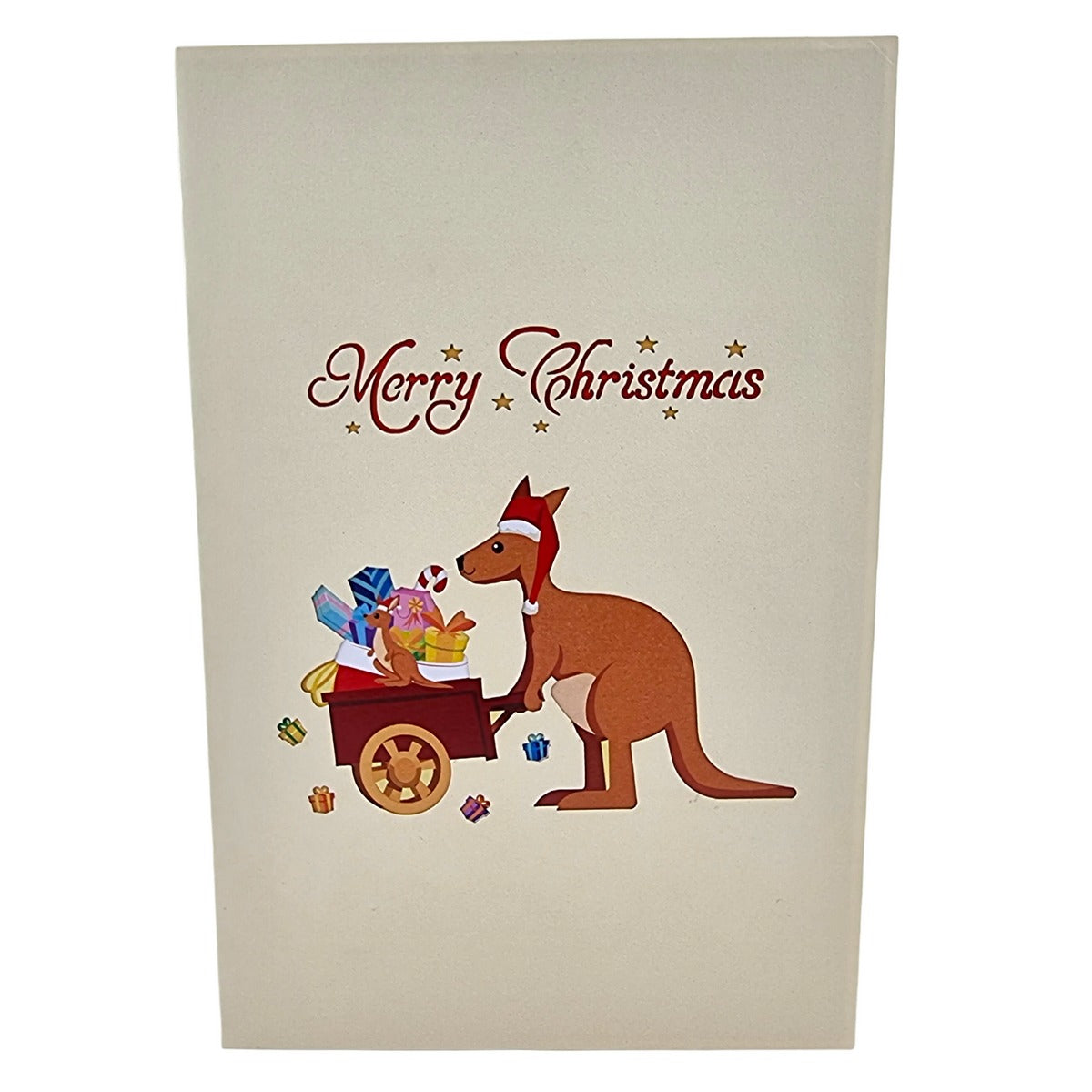Colorpop Up Card Kangaroo Christmas Delivery