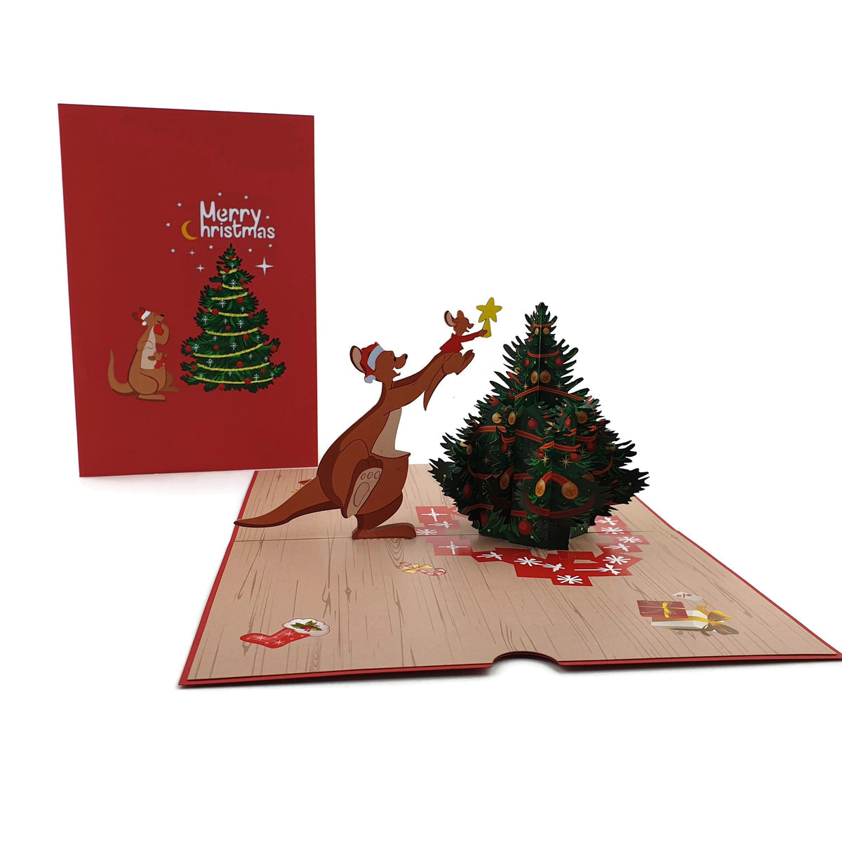 Colorpop Up Card Kangaroo And Chirstmas