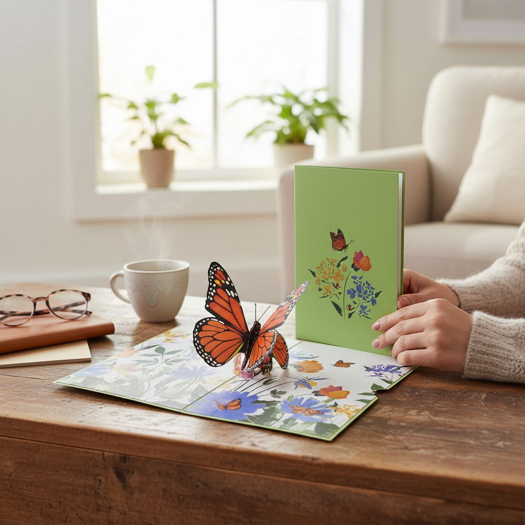 Colorpop Card Orange Butterfly