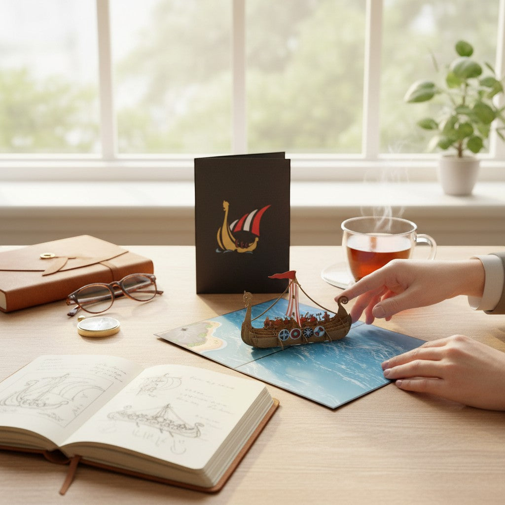 Colorpop Up Card Viking Ship