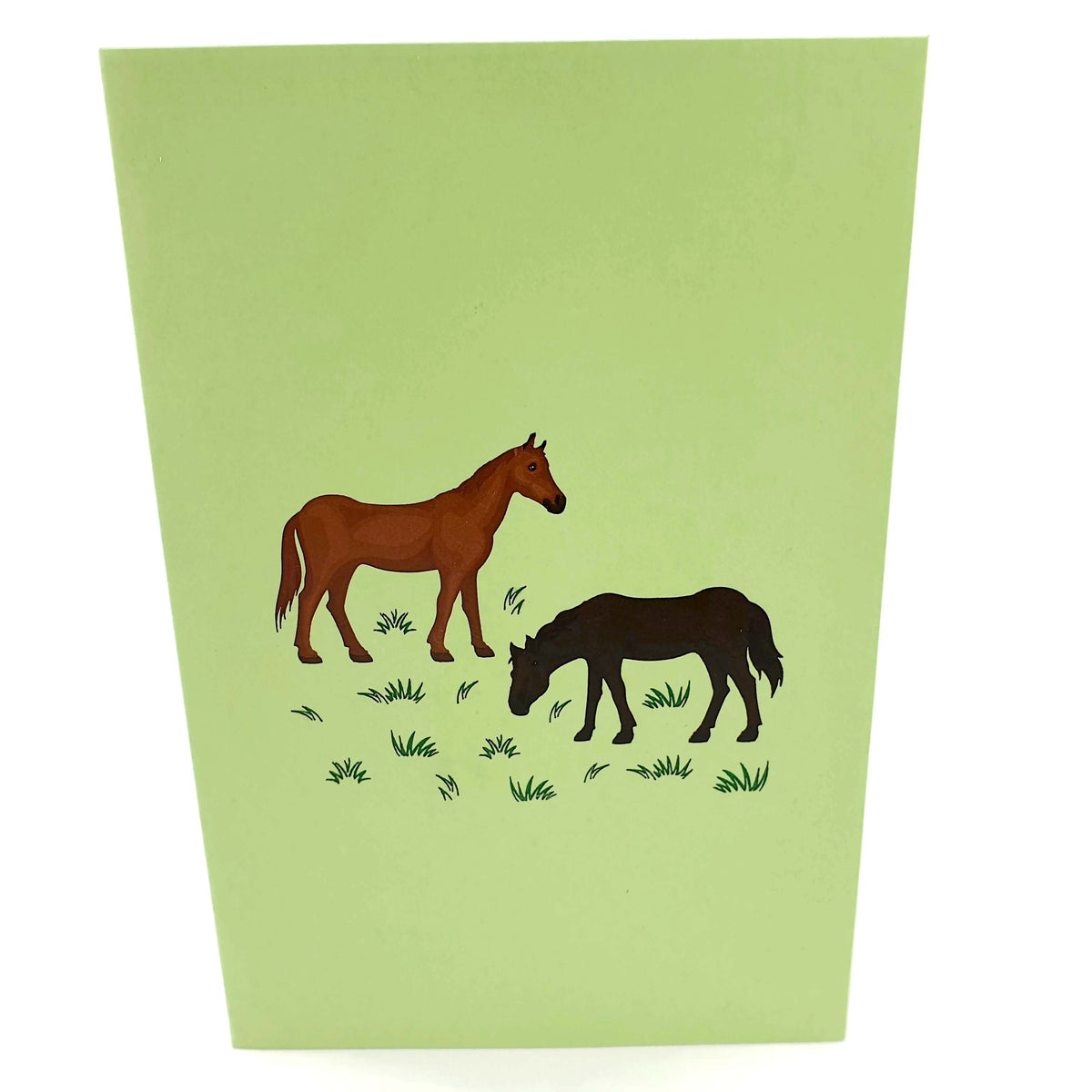 Colorpop Up Card Horses