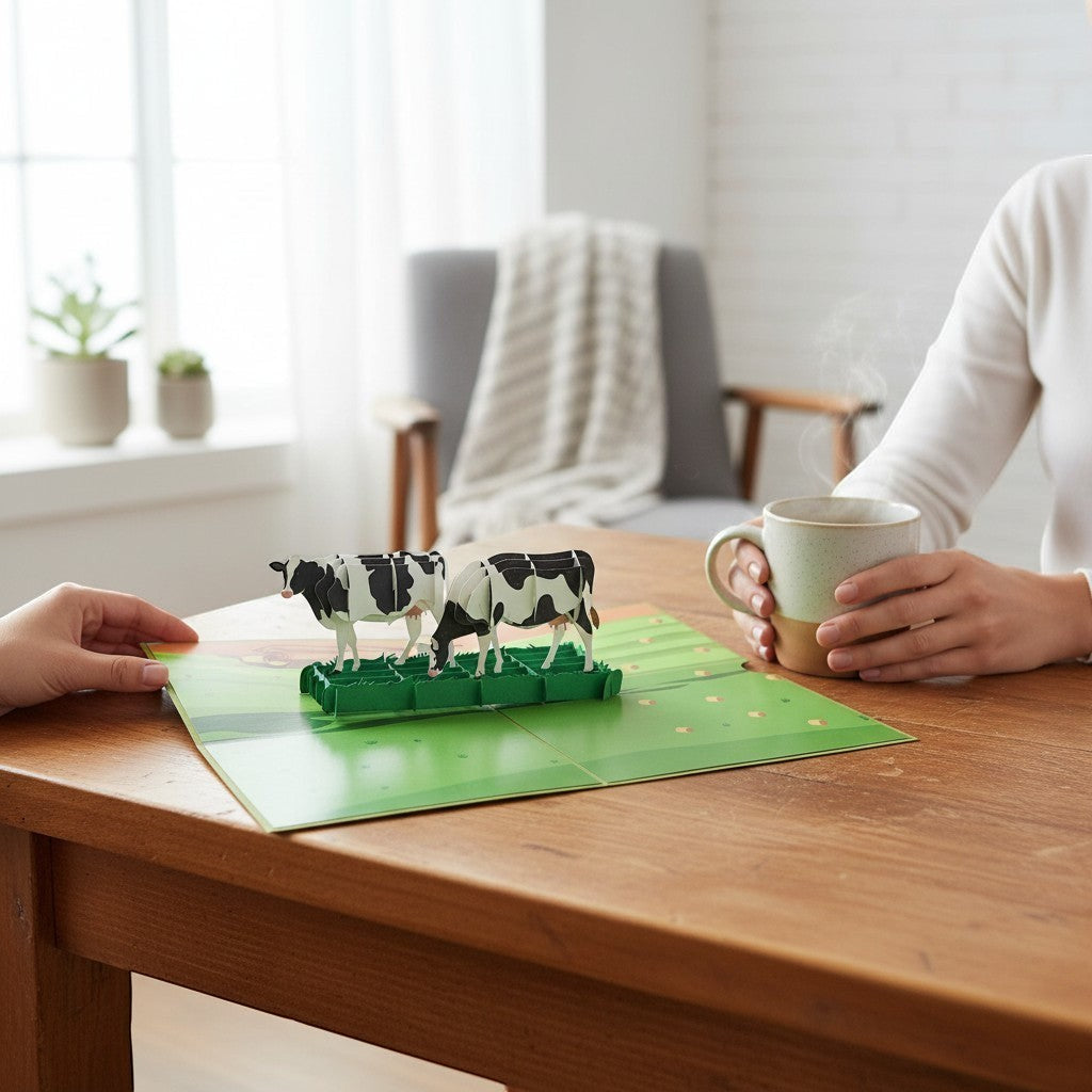 Colorpop Up Card Cows