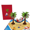 Colorpop Up Card Santa On The Beach In Hammock