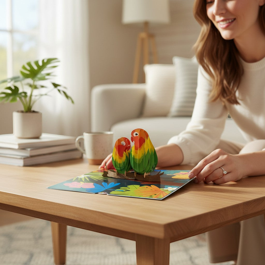 Colorpop Up Card Love Birds