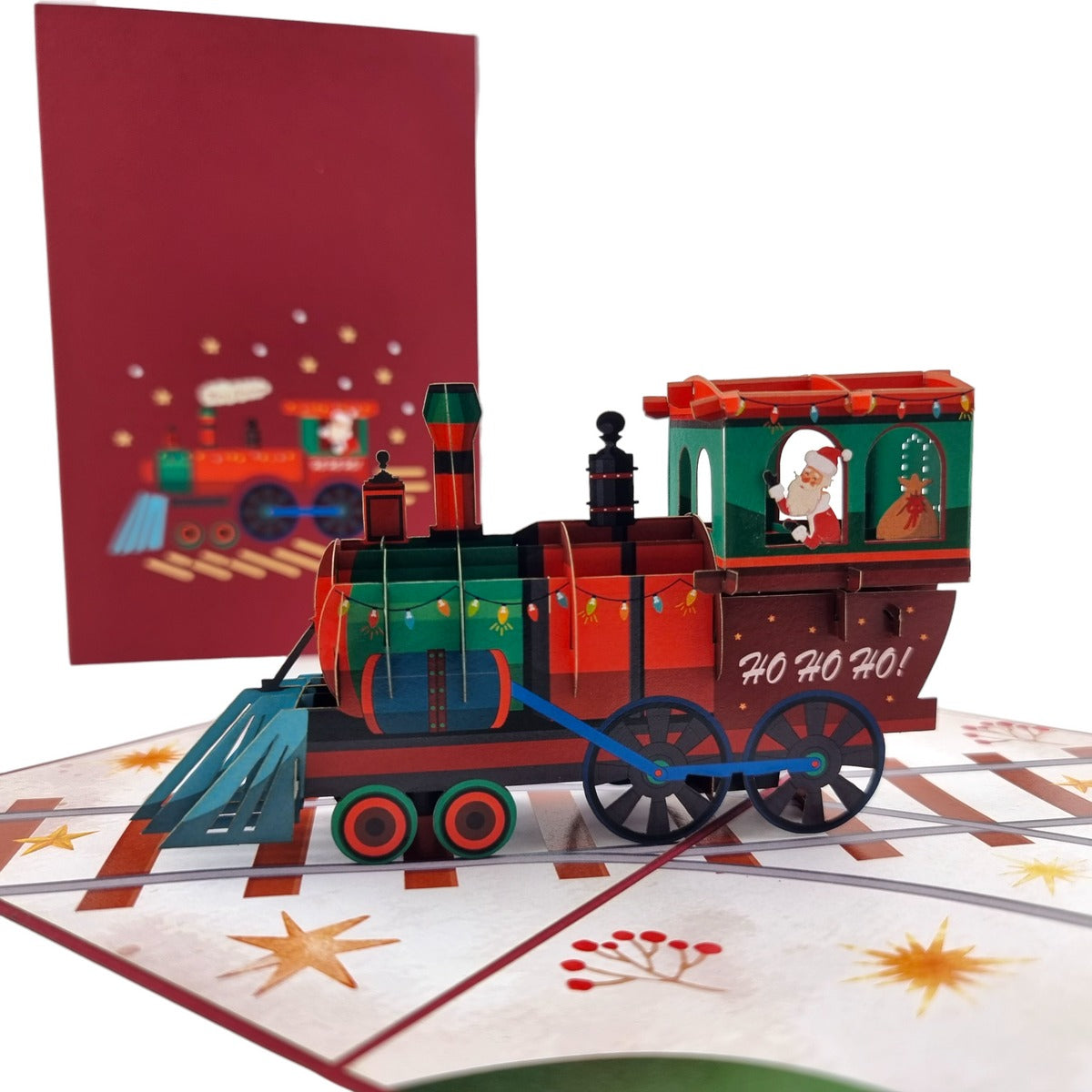 Colorpop Up Card Santa Train