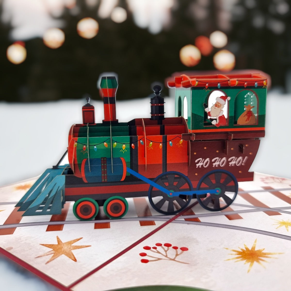 Colorpop Up Card Santa Train