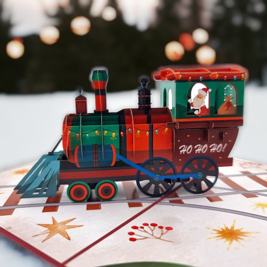 Colorpop Up Card Santa Train