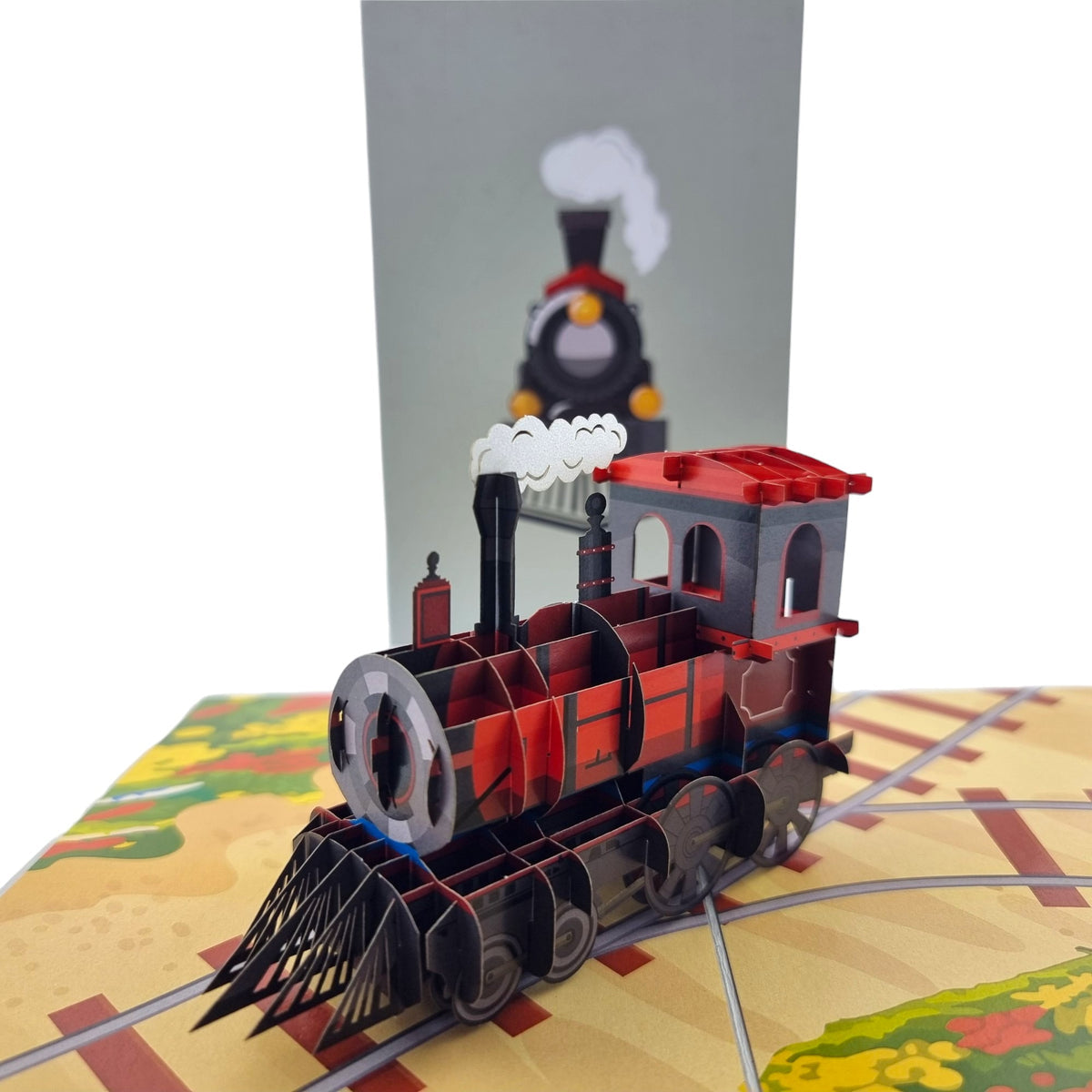 Colorpop Up Card Steam Train