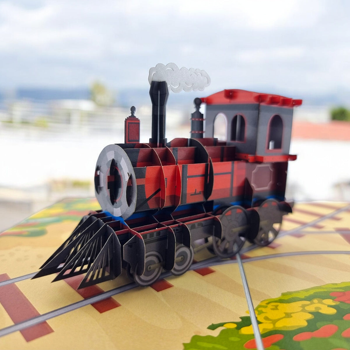 Colorpop Up Card Steam Train