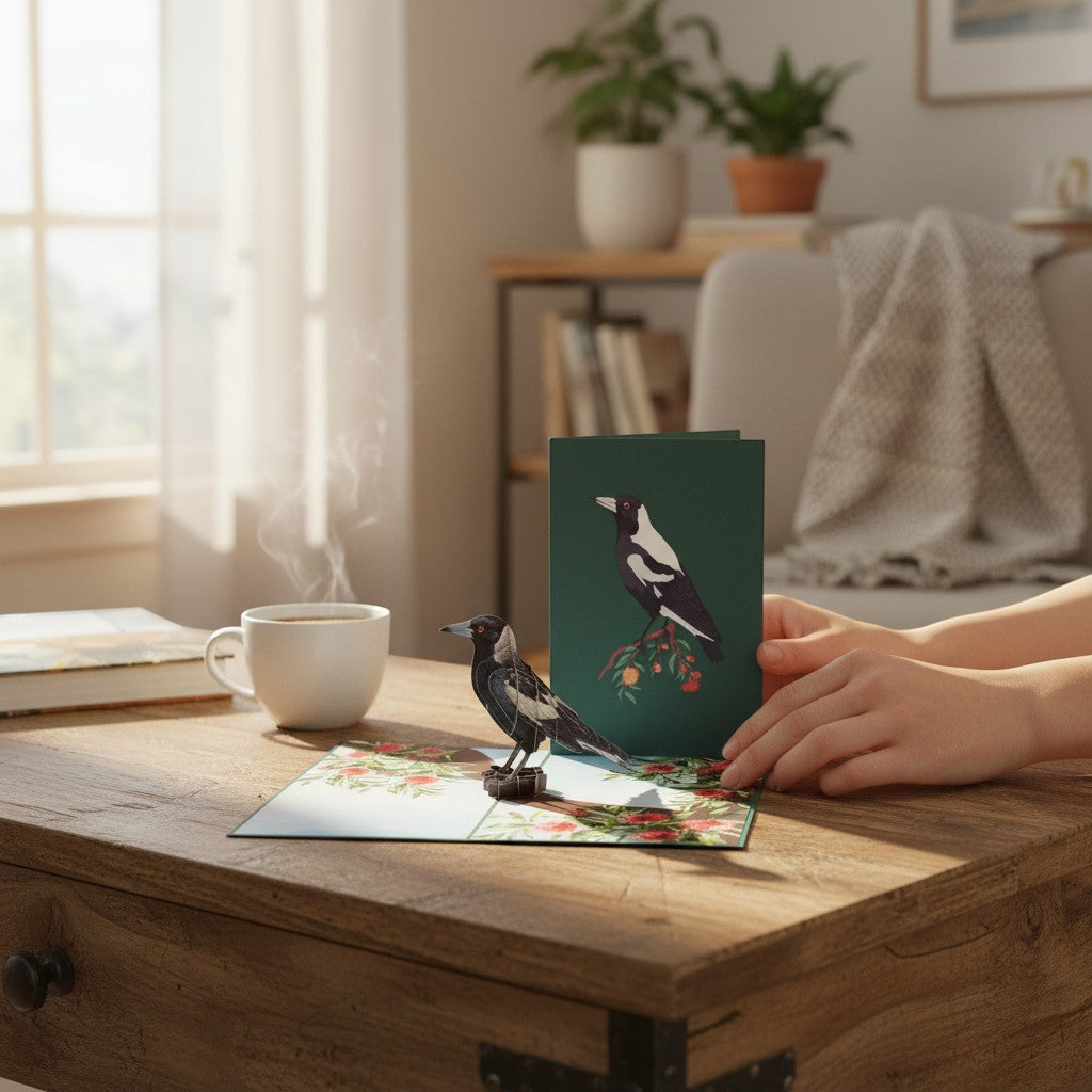Colorpop Up Card Magpie