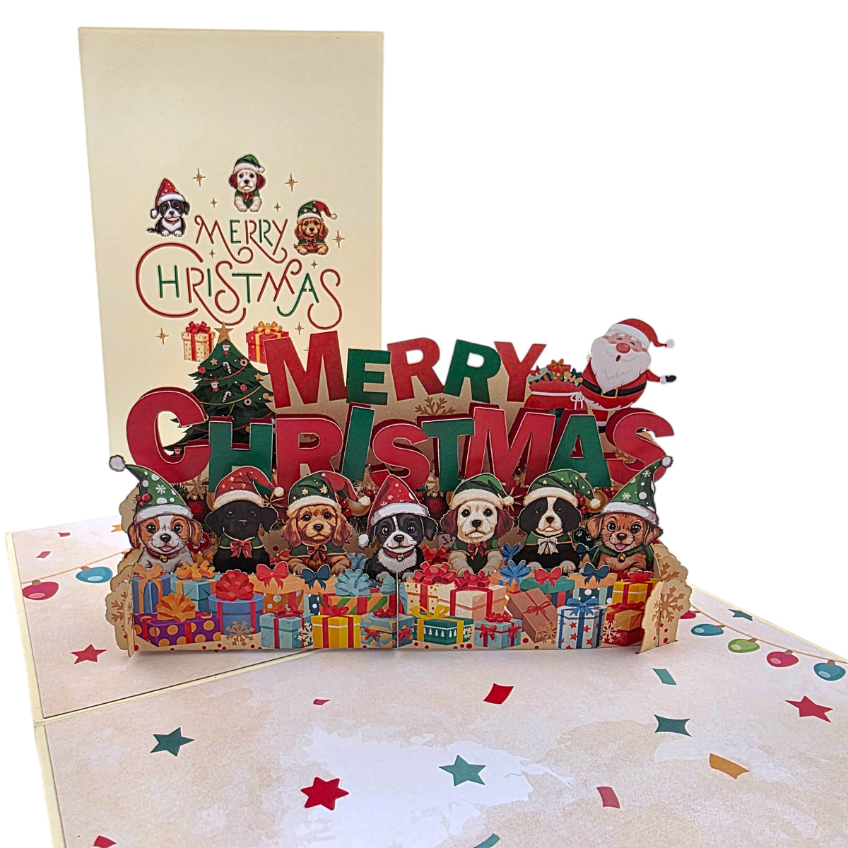 Colorpop Up Card Christmas Puppies