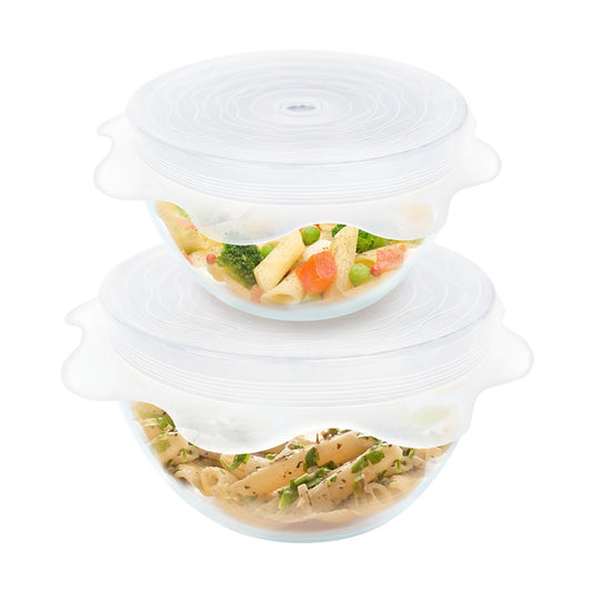 Vented Silicone Microwave Food Covers Set 2