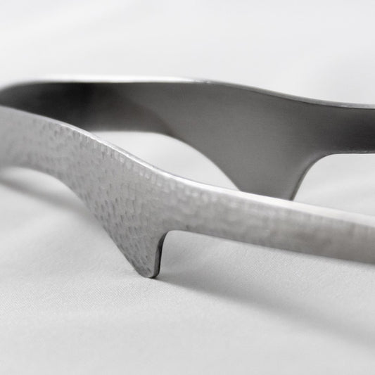 Hibachi Tongs Hammered S/S - 24Cm