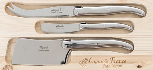Laguiole Jn 3Pc Pate/Cheese/Cleaver Set - Stainless Steel