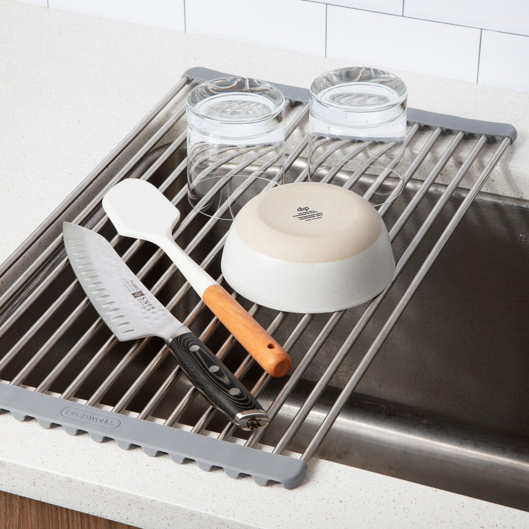 Roll-Up Over The Sink Dish Rack -55Cm