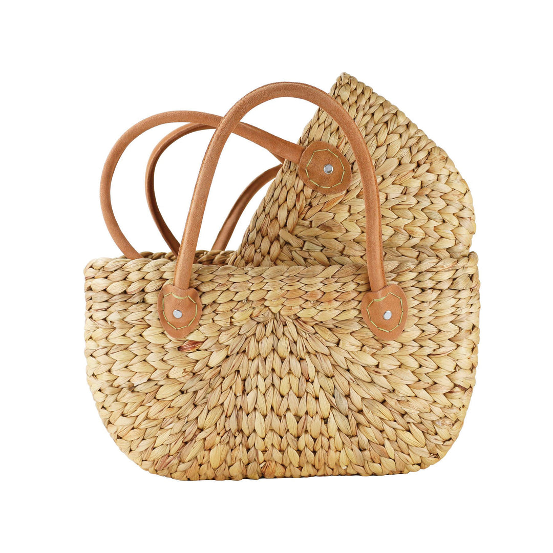 Robert Gordon Sage Suede Handle Basket Large