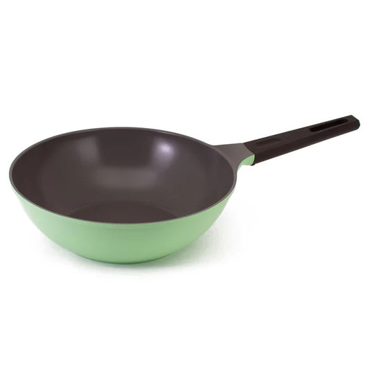 Neoflam NATURE+ 30cm INDUCTION WOK PAN APPLE GREEN