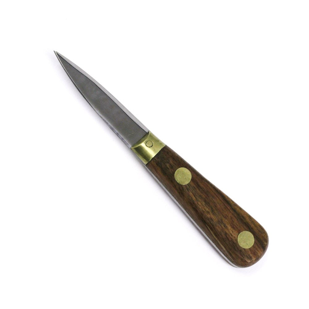 Oyster Knife Wood With Brass Handle