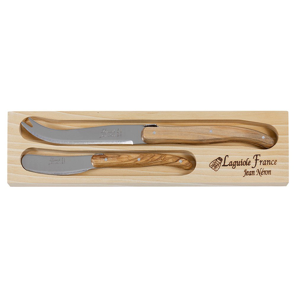 Laguiole - Knife/spreader Set Olive Wood