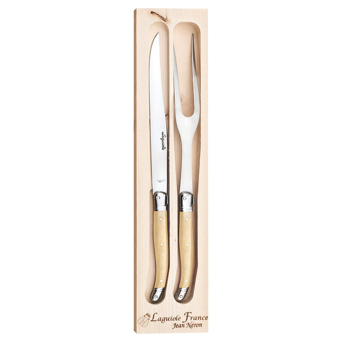 Laguiole Carving Set Light Horn
