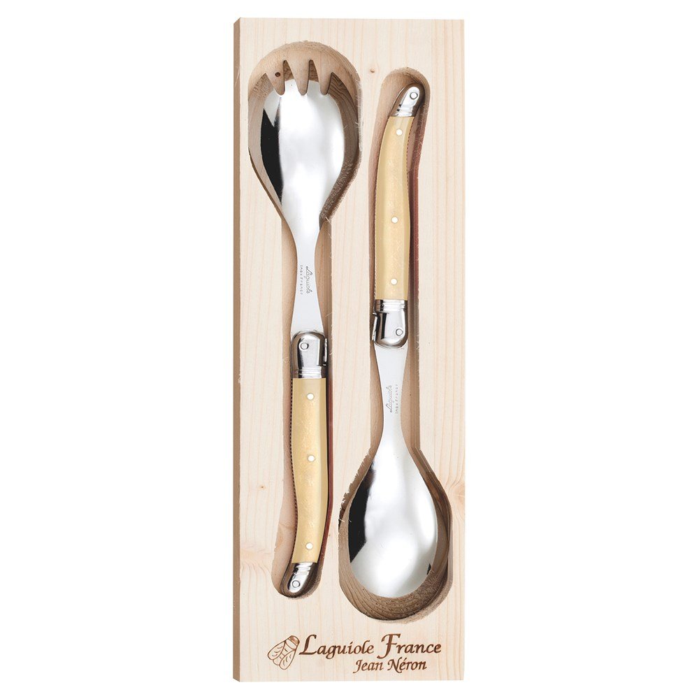 Laguiole Jn Salad Set - Light Horn