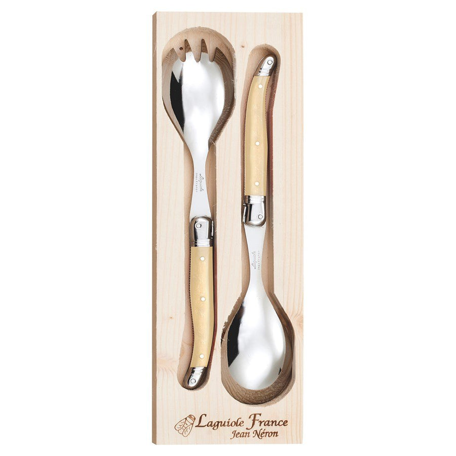 Laguiole Jn Salad Set - Light Horn