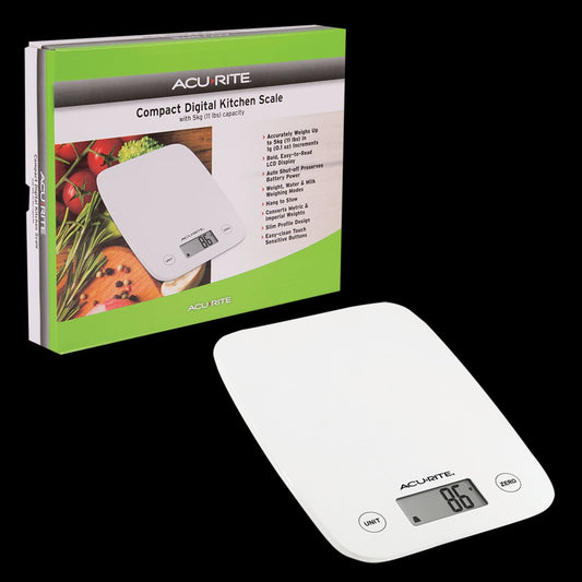 Accurite Compact Electronic Scale 5kg / 1g Wht
