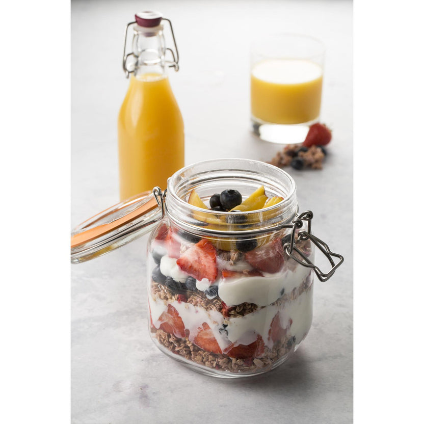 Kilner Square Clip Top Jar 1 Litre