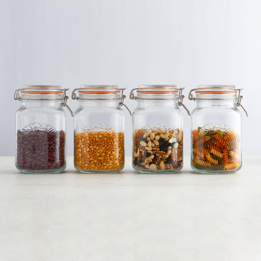 Kilner Square Clip Top Jar 1.5 Litre