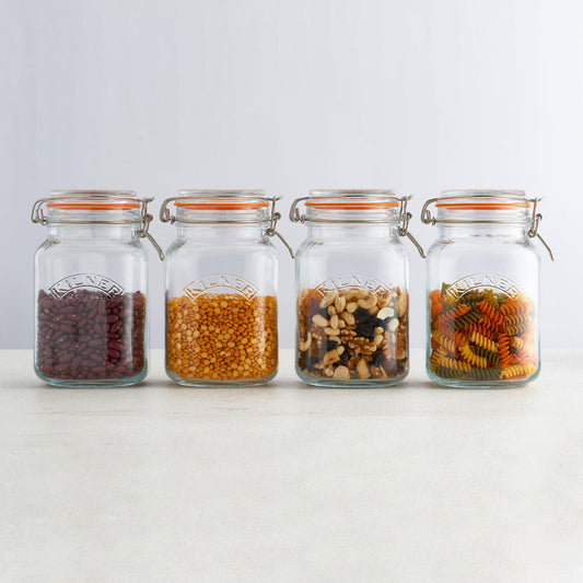 Kilner Square Clip Top Jar 1.5 Litre