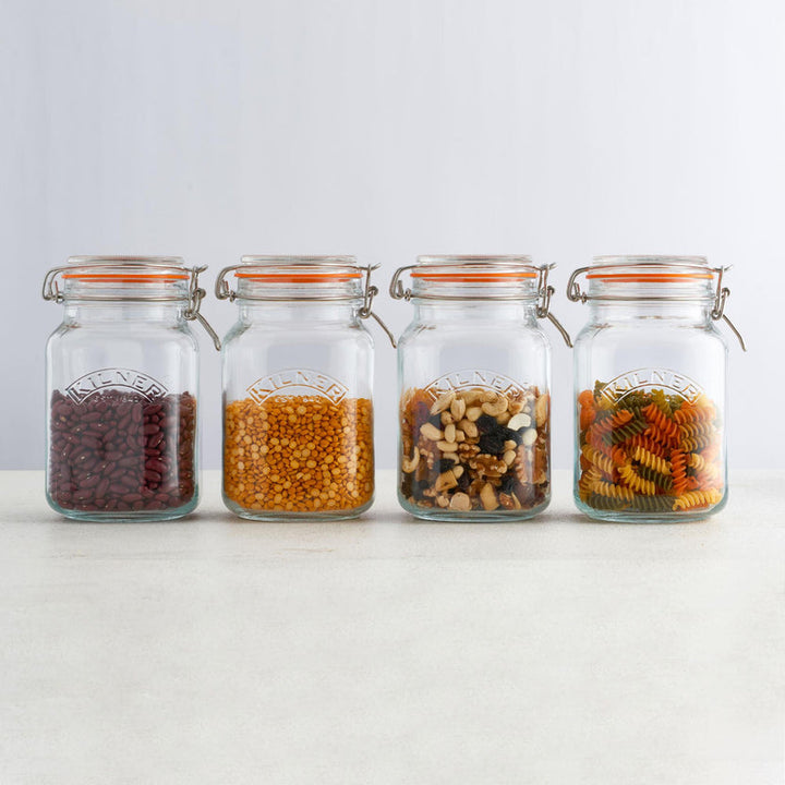 Kilner Square Clip Top Jar 1.5 Litre