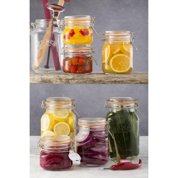 Kilner Square Clip Top Jar 1.5 Litre