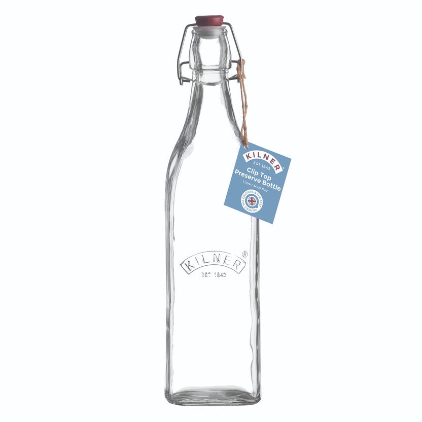 Kilner Square Clip Top Bottle 1 Litre