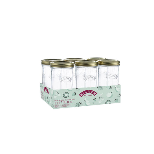 Kilner Wide Mouth Preserve Set/6 500ml