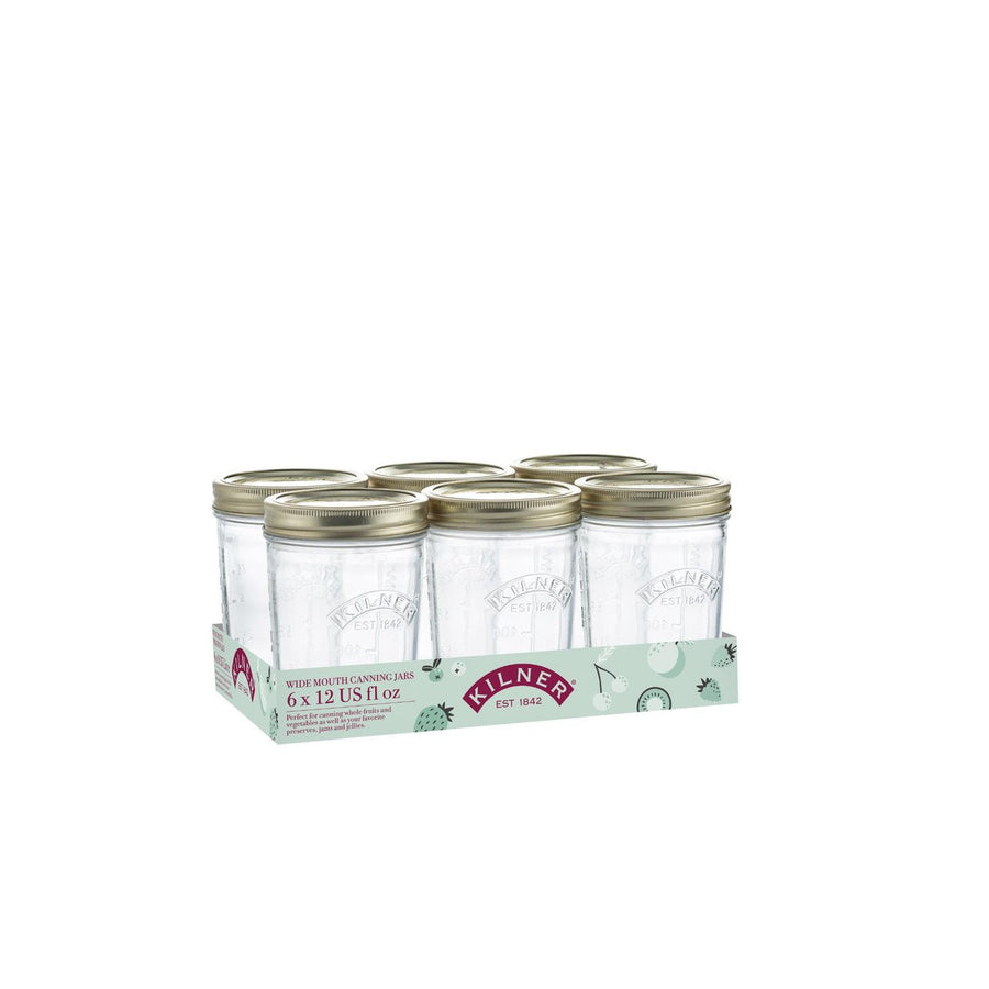 Kilner Wide Mouth Preserve Set Of 6 350ml