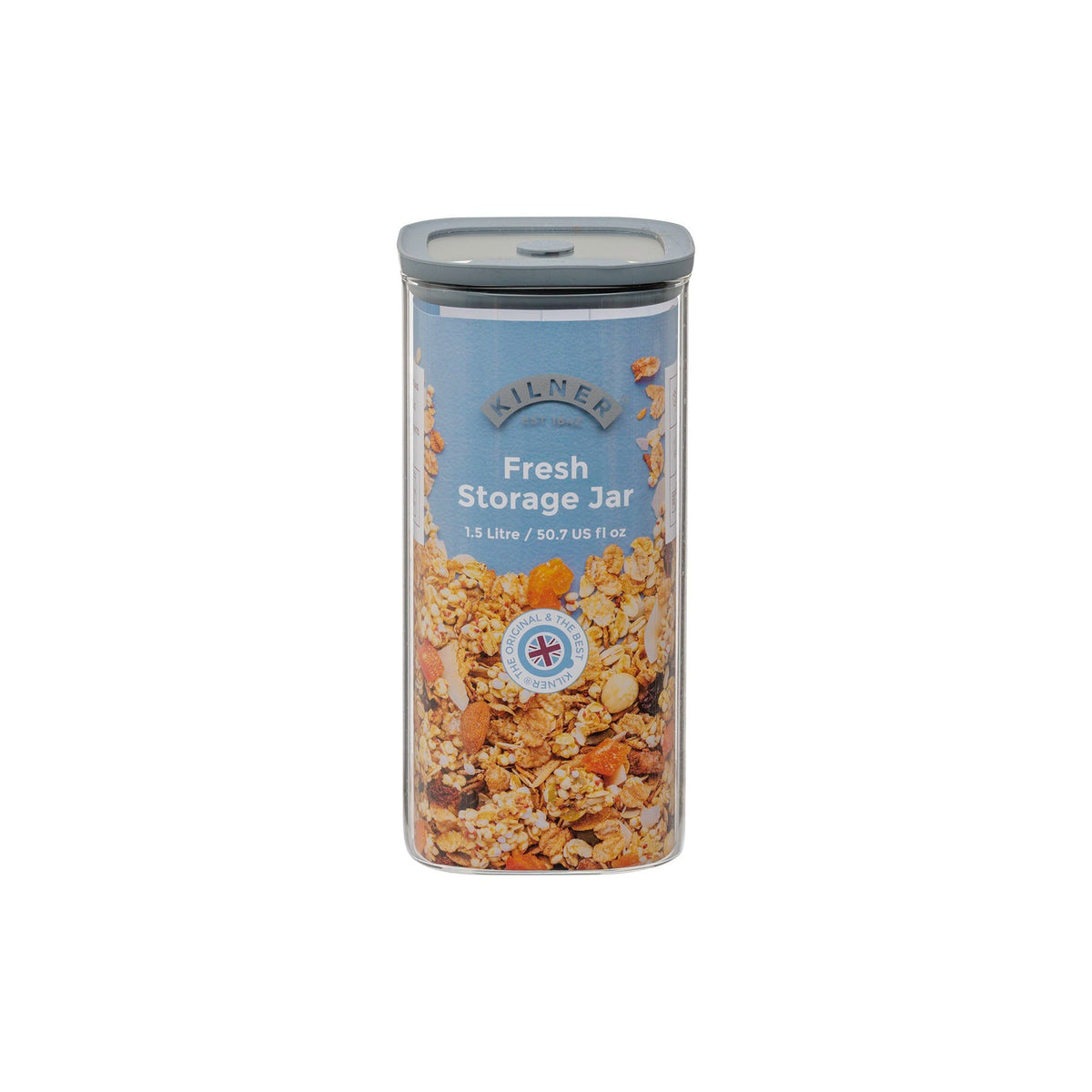 Kilner Fresh Storage Square Jar 1.5L