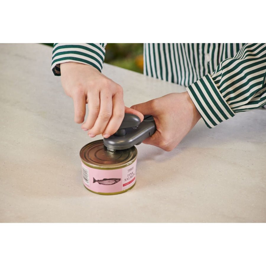 Culinare Magican Manual Tin Opener – Stainless Steel Cutting Wheel, Grey