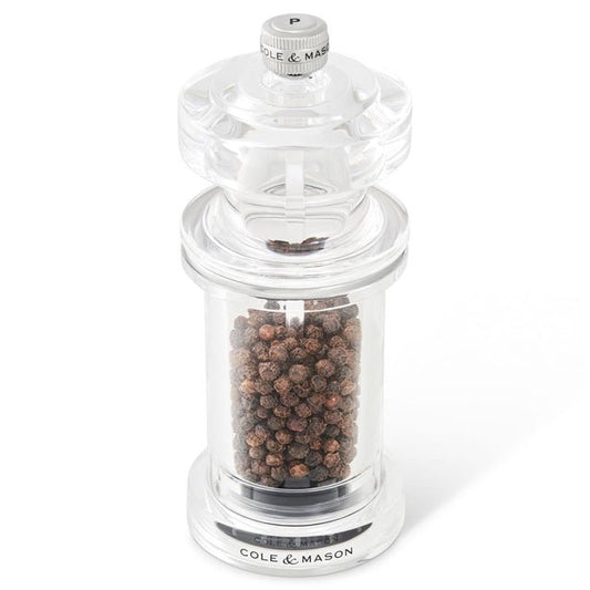 Cole & Mason 605 Pepper Mill, Adjustable Precision+ Carbon Steel Mechanism,  Acrylic