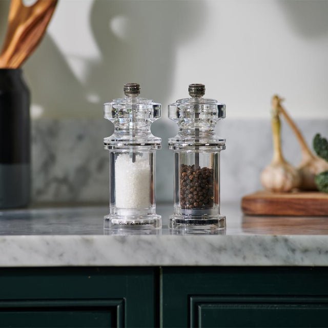 Cole & Mason 605 Pepper Mill, Adjustable Precision+ Carbon Steel Mechanism,  Acrylic