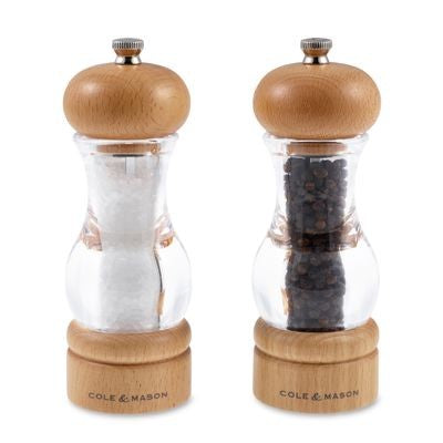 Cole & Mason 105 Salt And Pepper Mills Beech Wood 165mm G/set Of 2