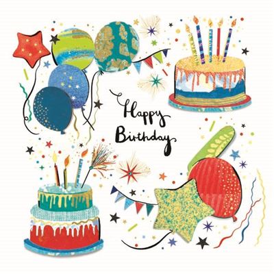 Cake and Balloons CARD