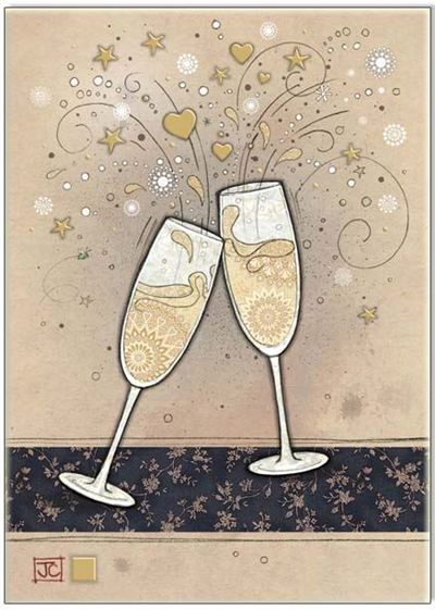 Champagne Glasses Card