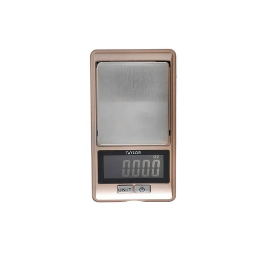 Taylor 0.01G Precision Pocket Kitchen Scales In Gift Box, Plastic / Stainless Steel - Rose Gold