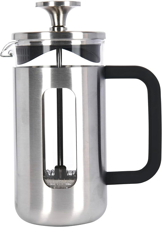 Lc Pisa Glass 3 Cup Cafetiere With Brushed Chrome