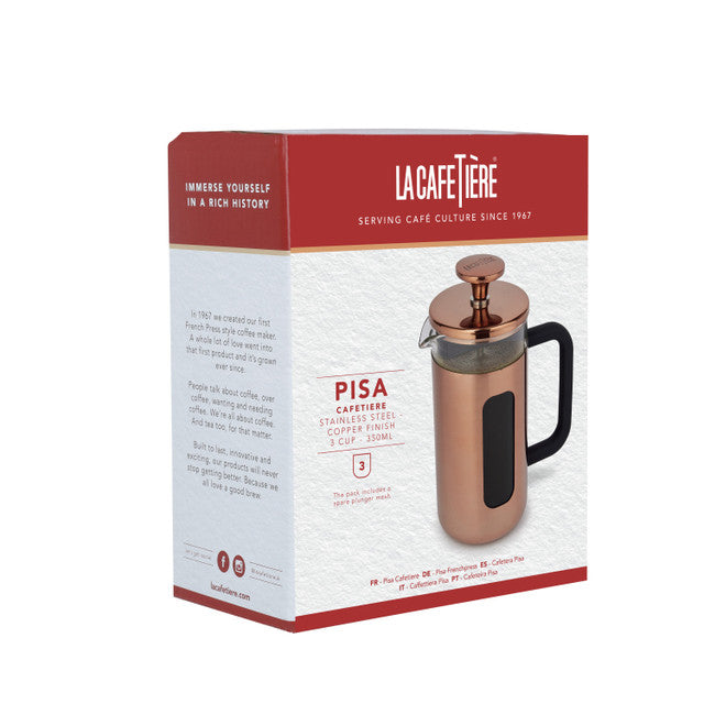 Lc Pisa 3 Cup Cafetiere Copper
